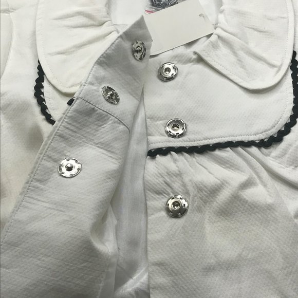 Luii Women's Jacket Small White Black Floral Accents New With Tags - Picture 8 of 16